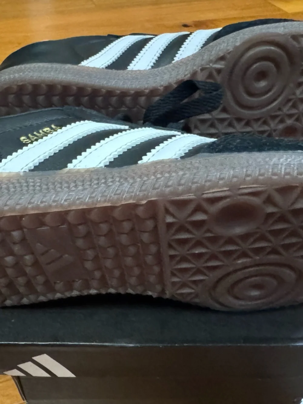 adidas Samba Black with White Stripes Sneakers